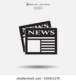 Flat icon of news