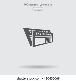 Flat icon of news