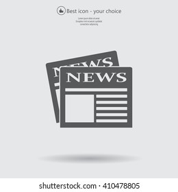 Flat icon of news