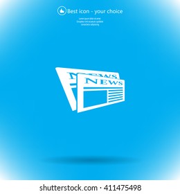 Flat icon of news