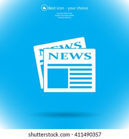 Flat icon of news
