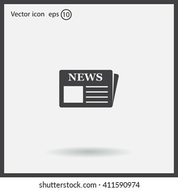 Flat icon of news