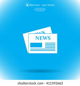 Flat icon of news