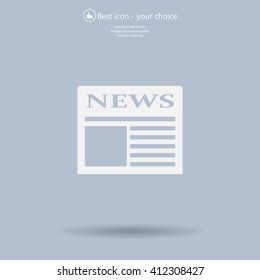 Flat icon of news