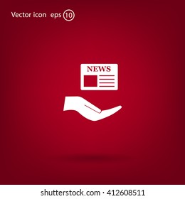 Flat icon of news
