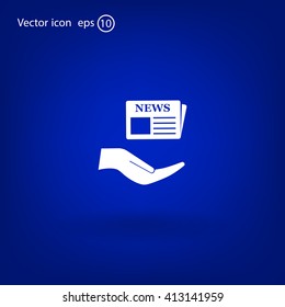 Flat icon of news