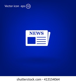 Flat icon of news
