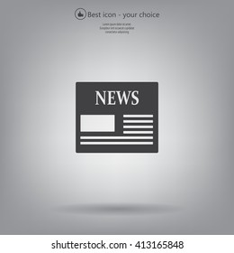 Flat icon of news