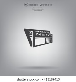 Flat icon of news