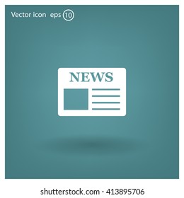 Flat icon of news