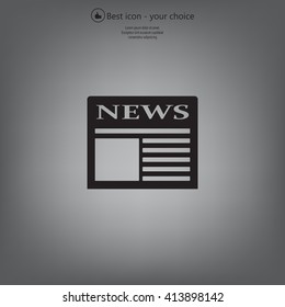 Flat icon of news