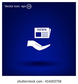 Flat icon of news