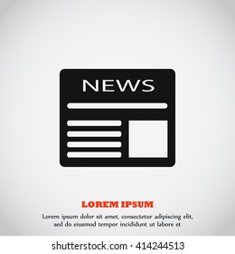 Flat icon of news