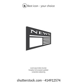 Flat icon of news