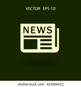 Flat  icon of news