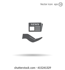 Flat icon of news