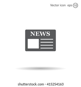 Flat icon of news