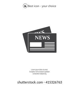 Flat icon of news
