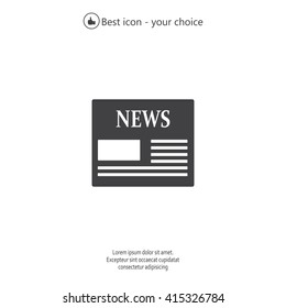 Flat icon of news