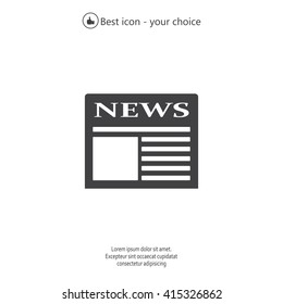 Flat icon of news