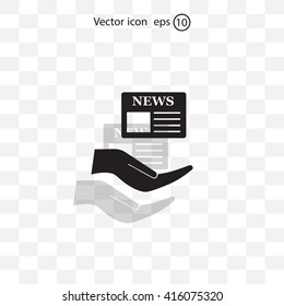 Flat icon of news