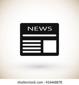 Flat icon of news
