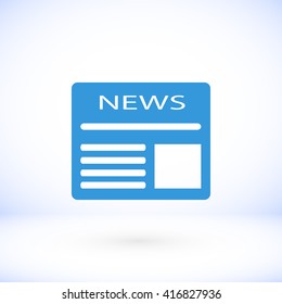 Flat icon of news