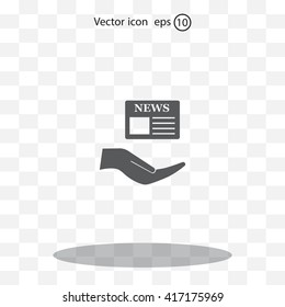 Flat icon of news
