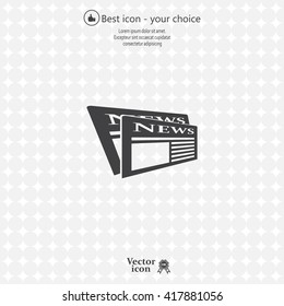 Flat icon of news