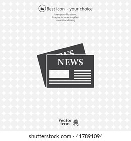 Flat icon of news