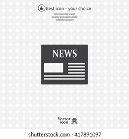 Flat icon of news