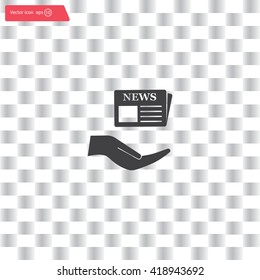 Flat icon of news