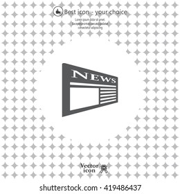 Flat icon of news
