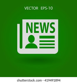 Flat  icon of news