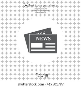 Flat icon of news
