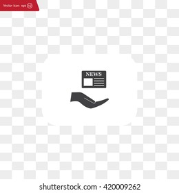 Flat icon of news