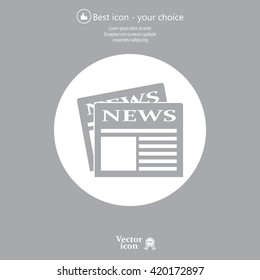 Flat icon of news