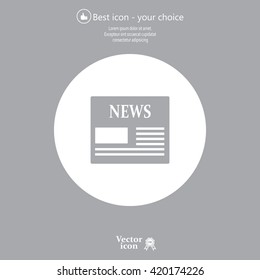 Flat icon of news