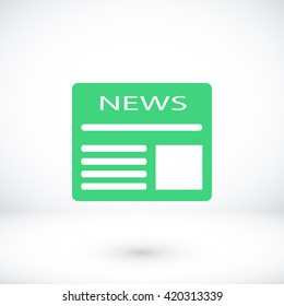 Flat icon of news