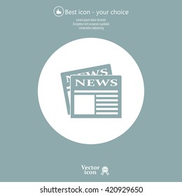 Flat icon of news