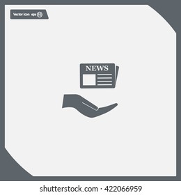 Flat icon of news