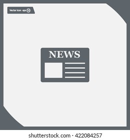 Flat icon of news