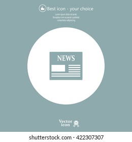 Flat icon of news