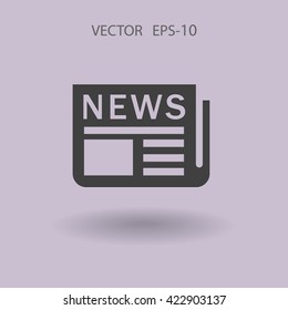 Flat  icon of news