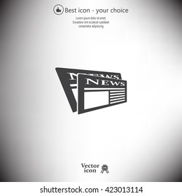 Flat icon of news