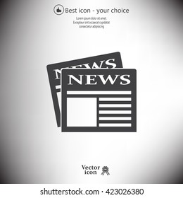 Flat icon of news
