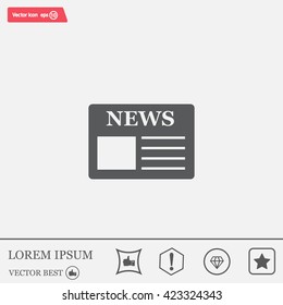 Flat icon of news