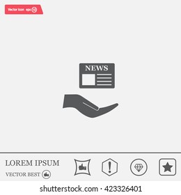 Flat icon of news