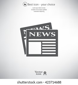 Flat icon of news