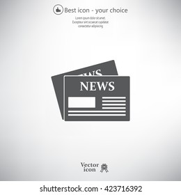 Flat icon of news